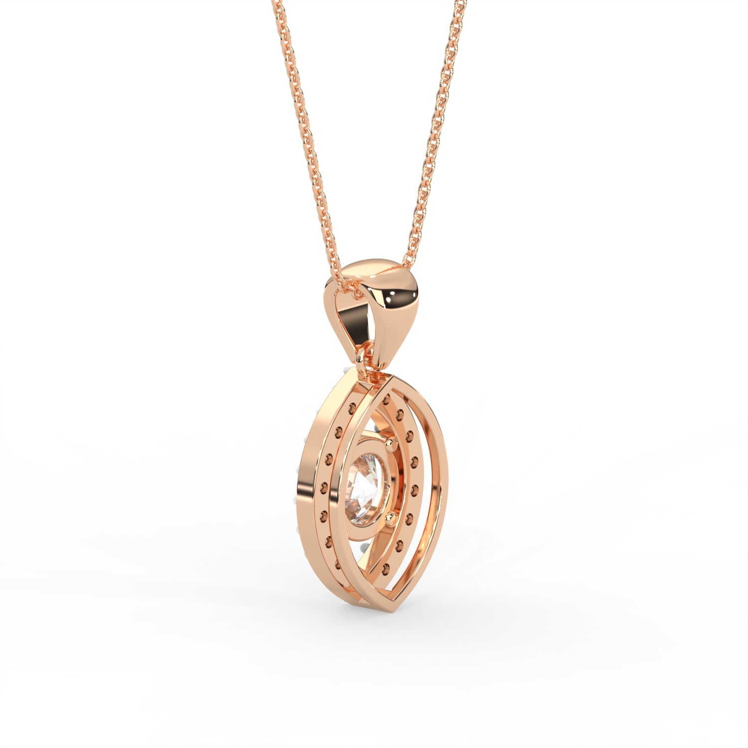 Round Open Teardrop Pendant