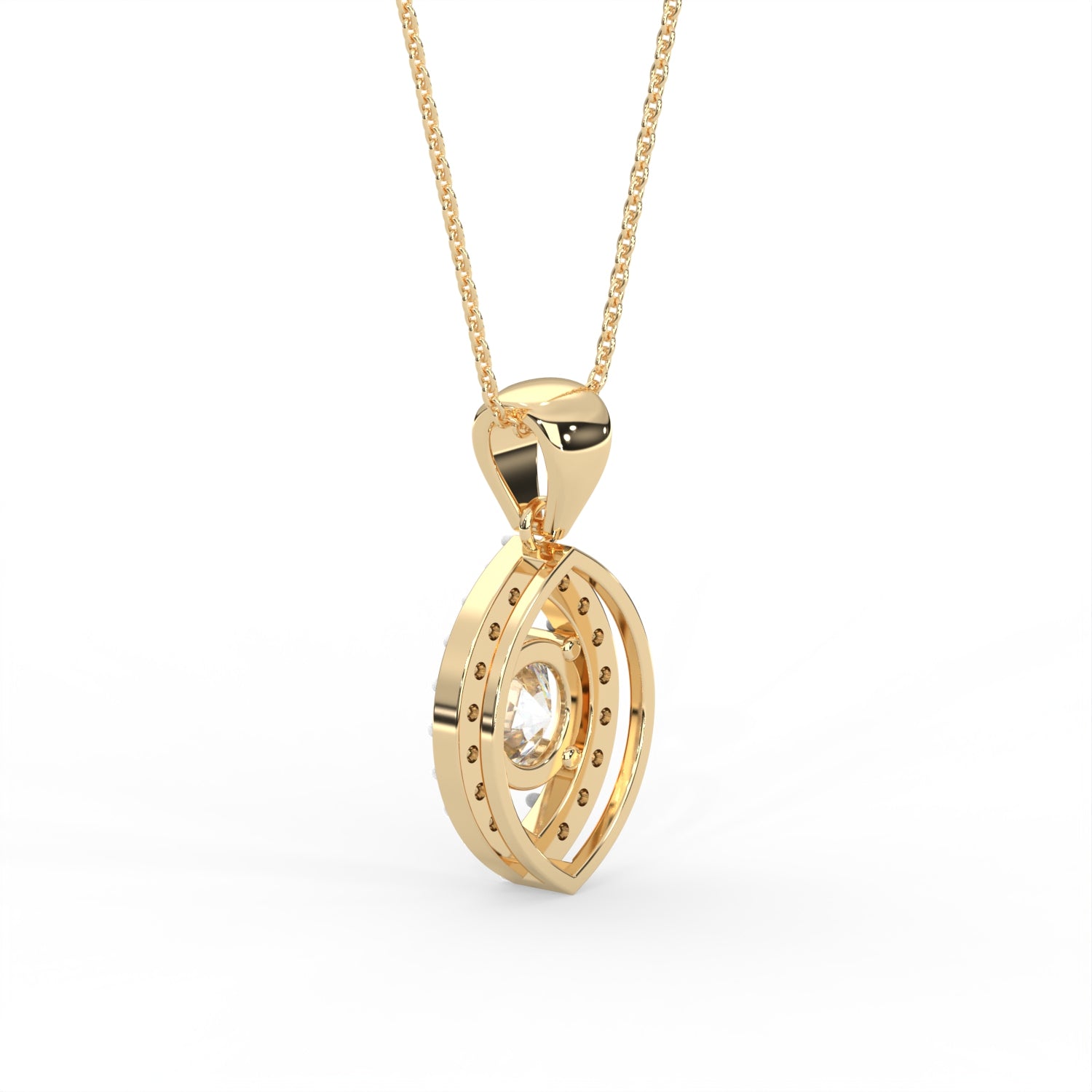 Round Open Teardrop Pendant