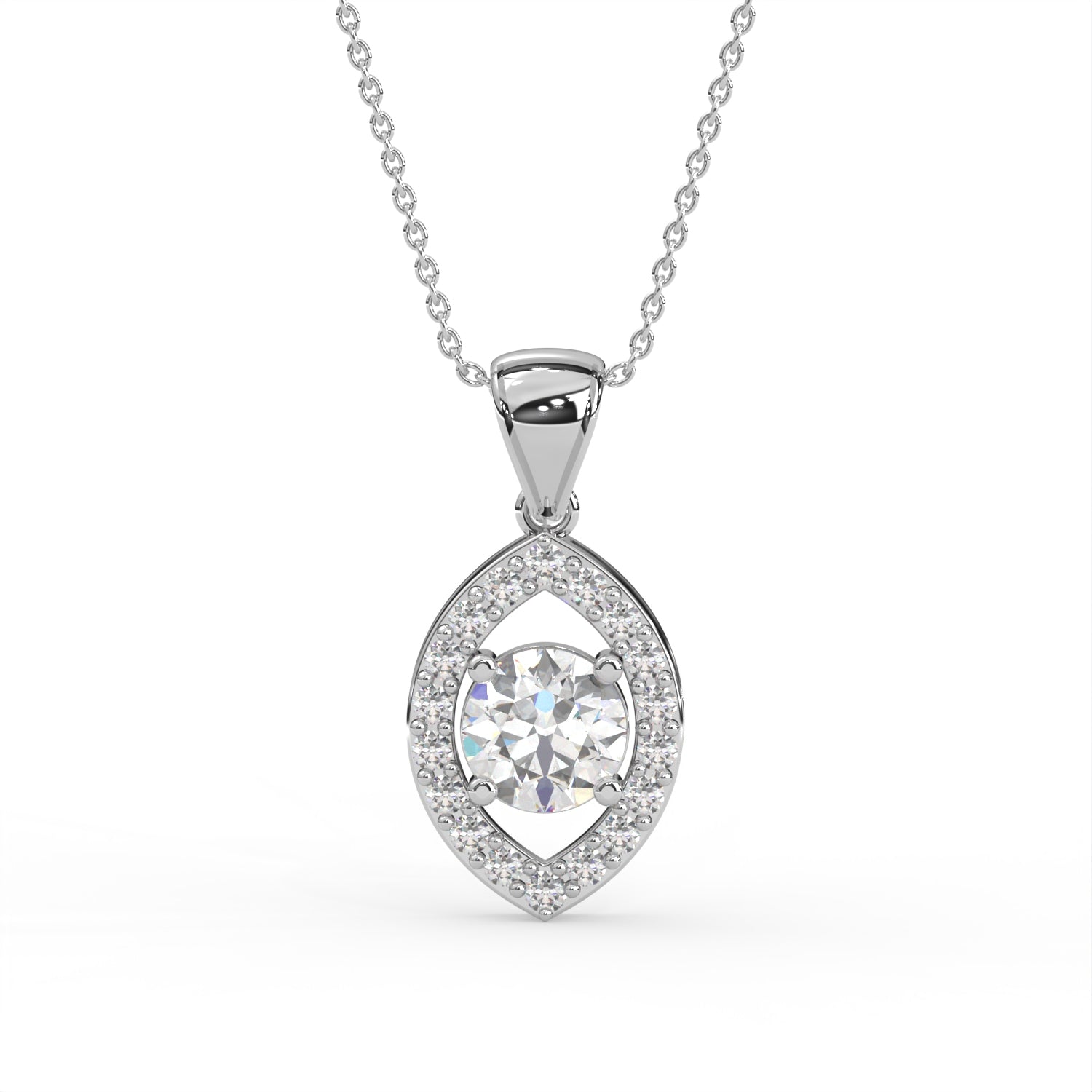 Round Open Teardrop Pendant
