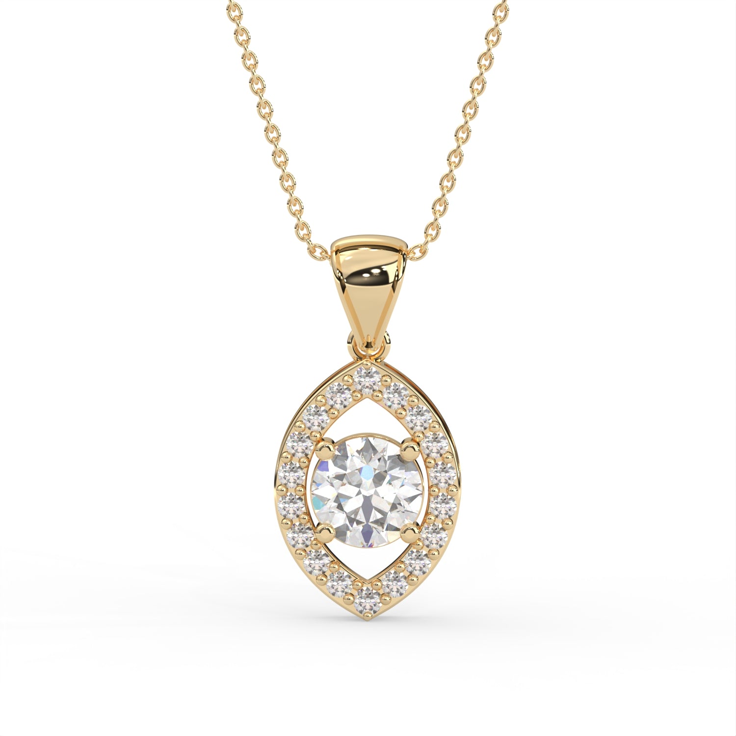 Round Open Teardrop Pendant