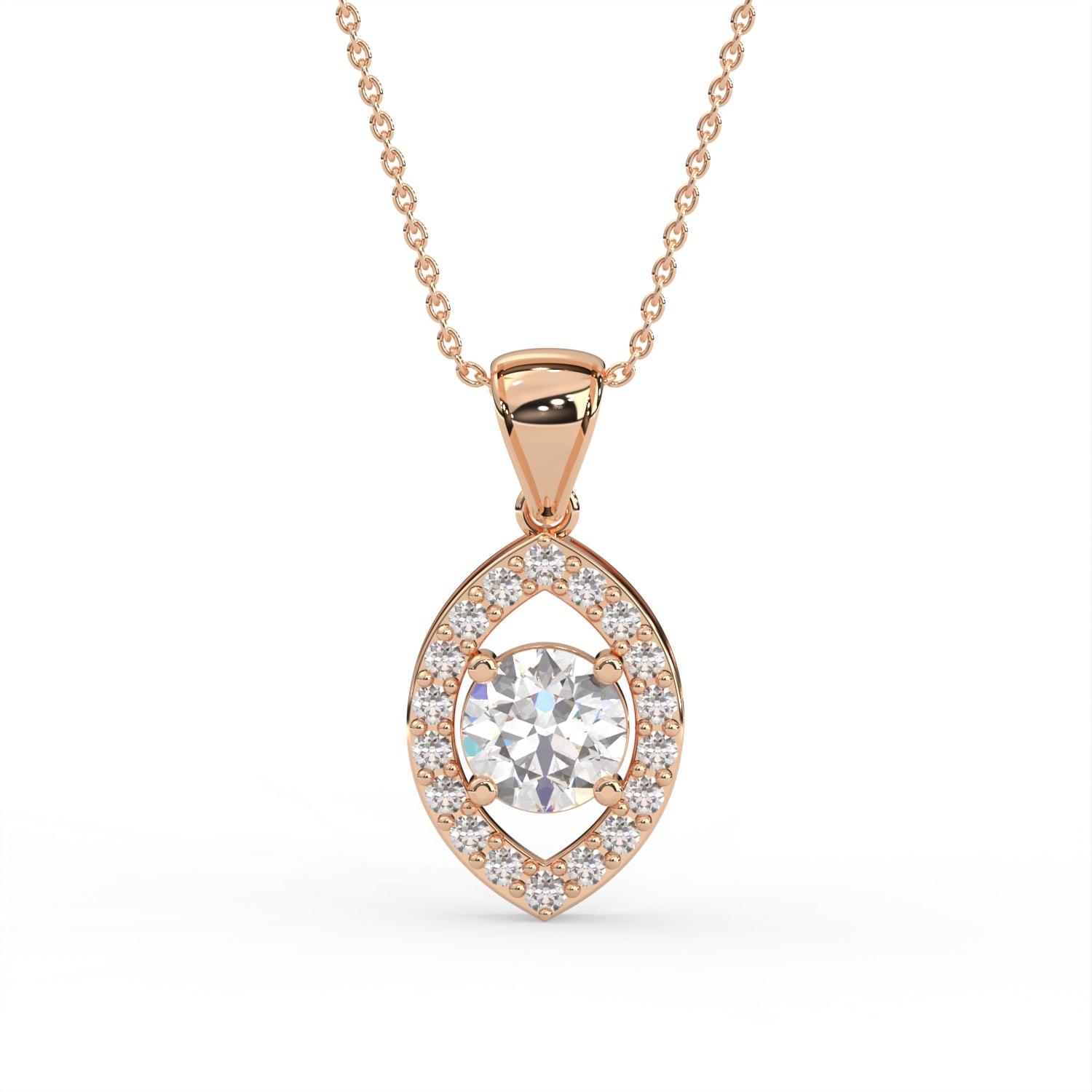 Round Open Teardrop Pendant