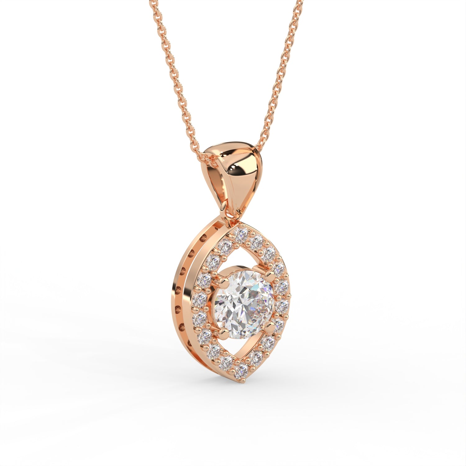 Round Open Teardrop Pendant