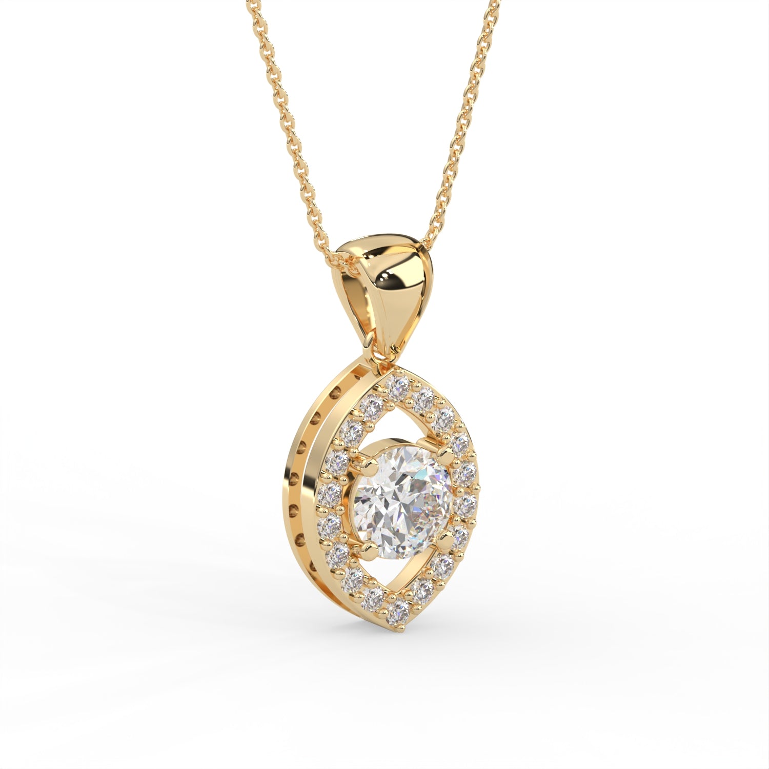 Round Open Teardrop Pendant