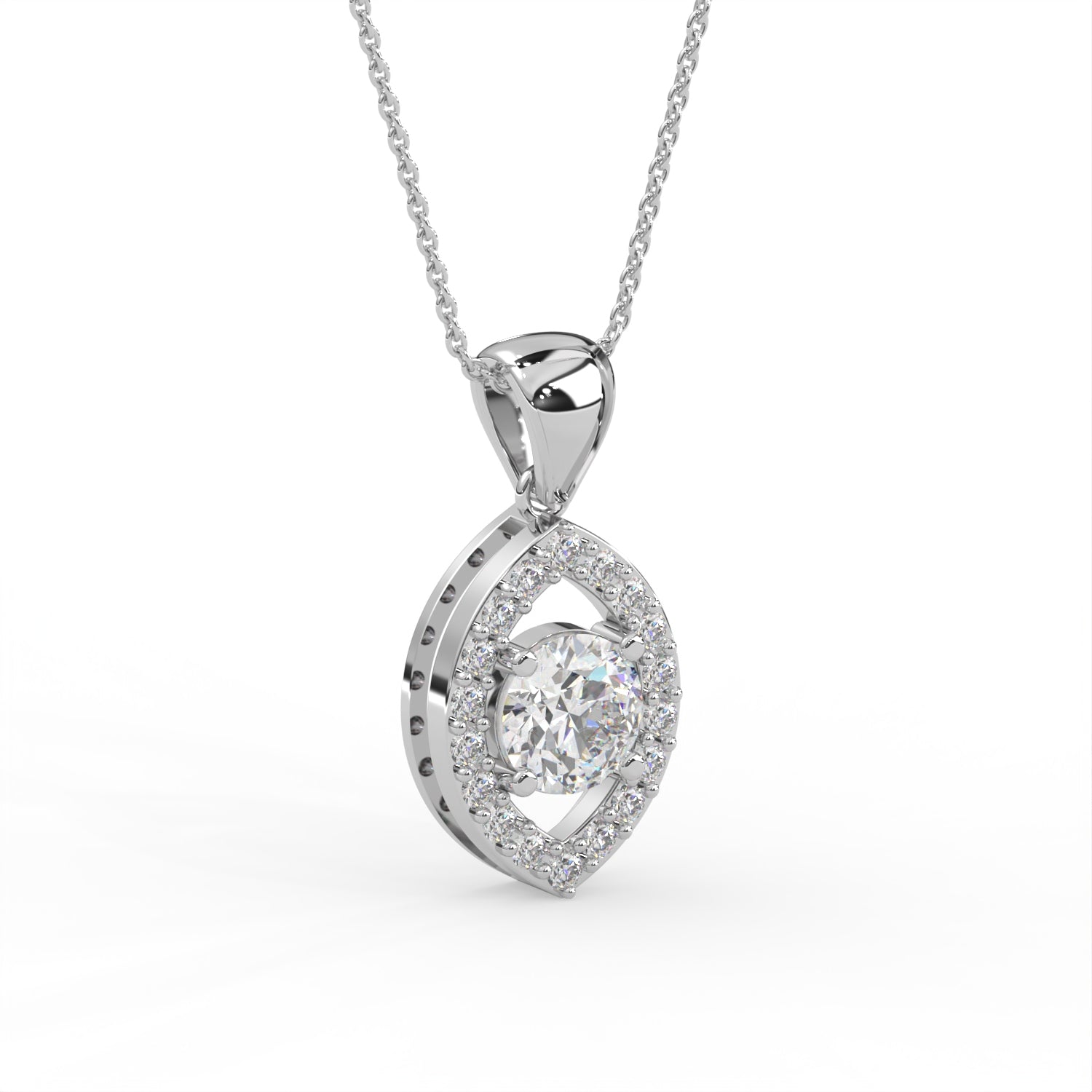 Round Open Teardrop Pendant