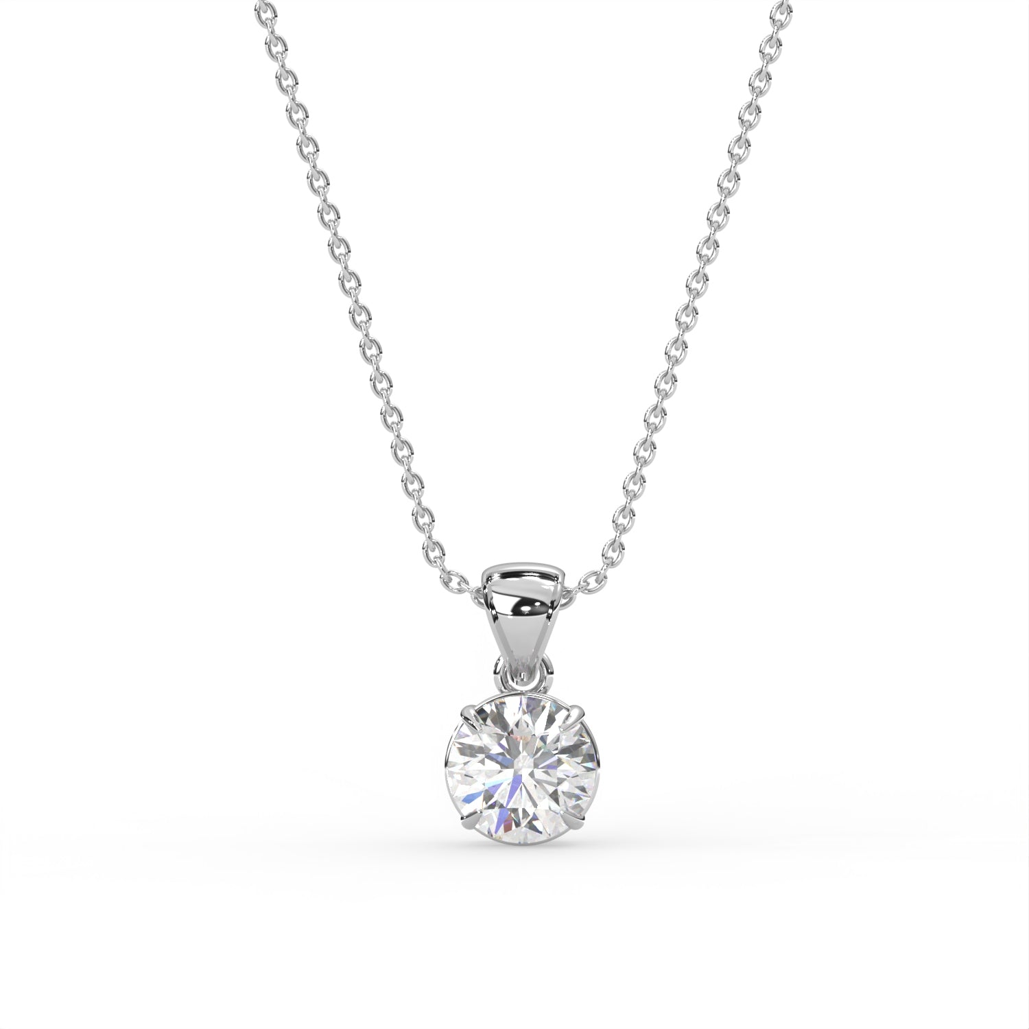 Round Solitaire Pendant