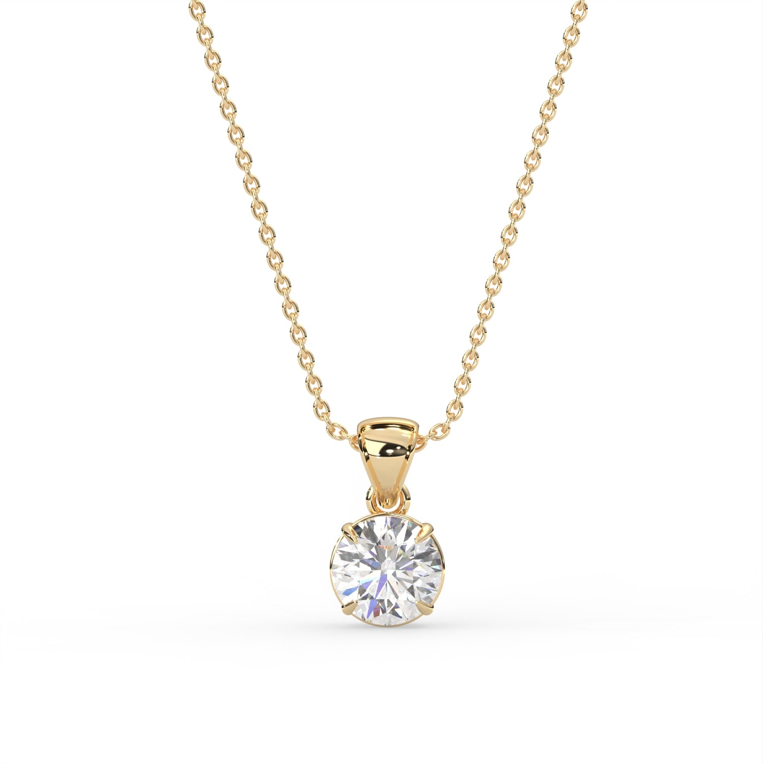 Round Solitaire Pendant