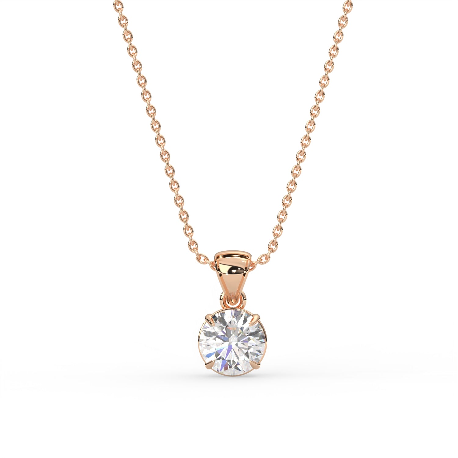 Round Solitaire Pendant