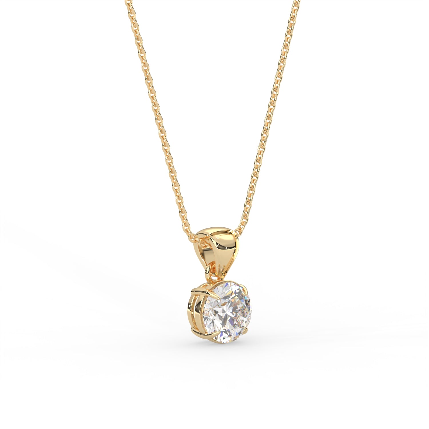 Round Solitaire Pendant