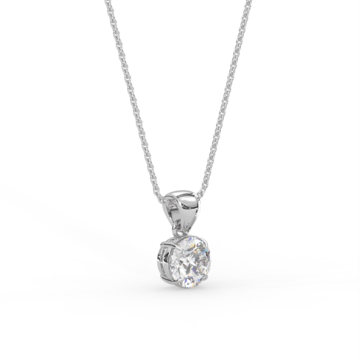 Round Solitaire Pendant