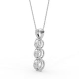 Round Three Stone Pendant
