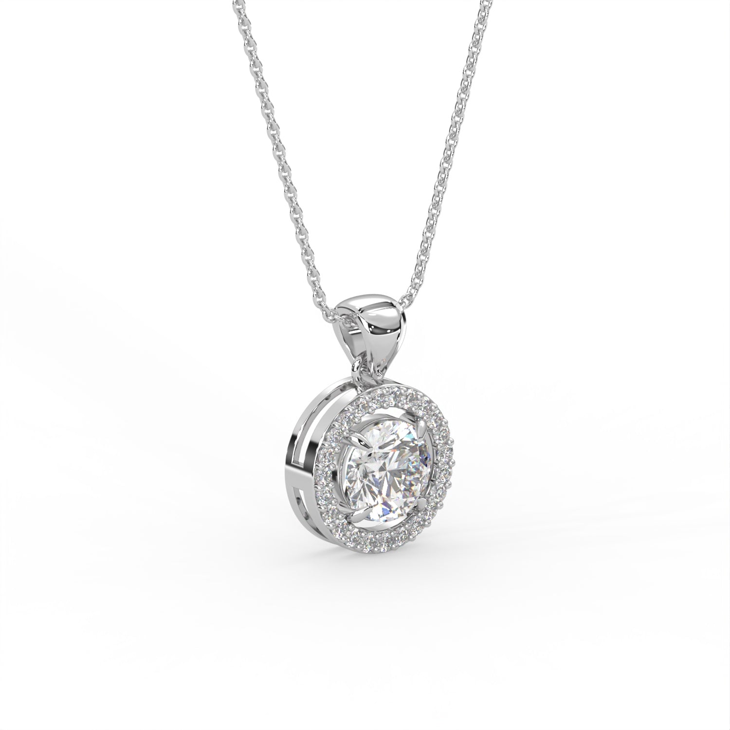 Round Halo Pendant
