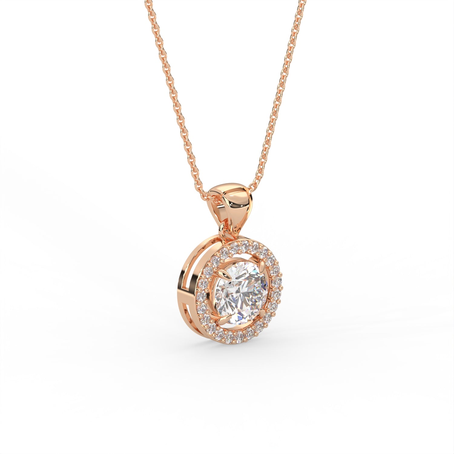 Round Halo Pendant