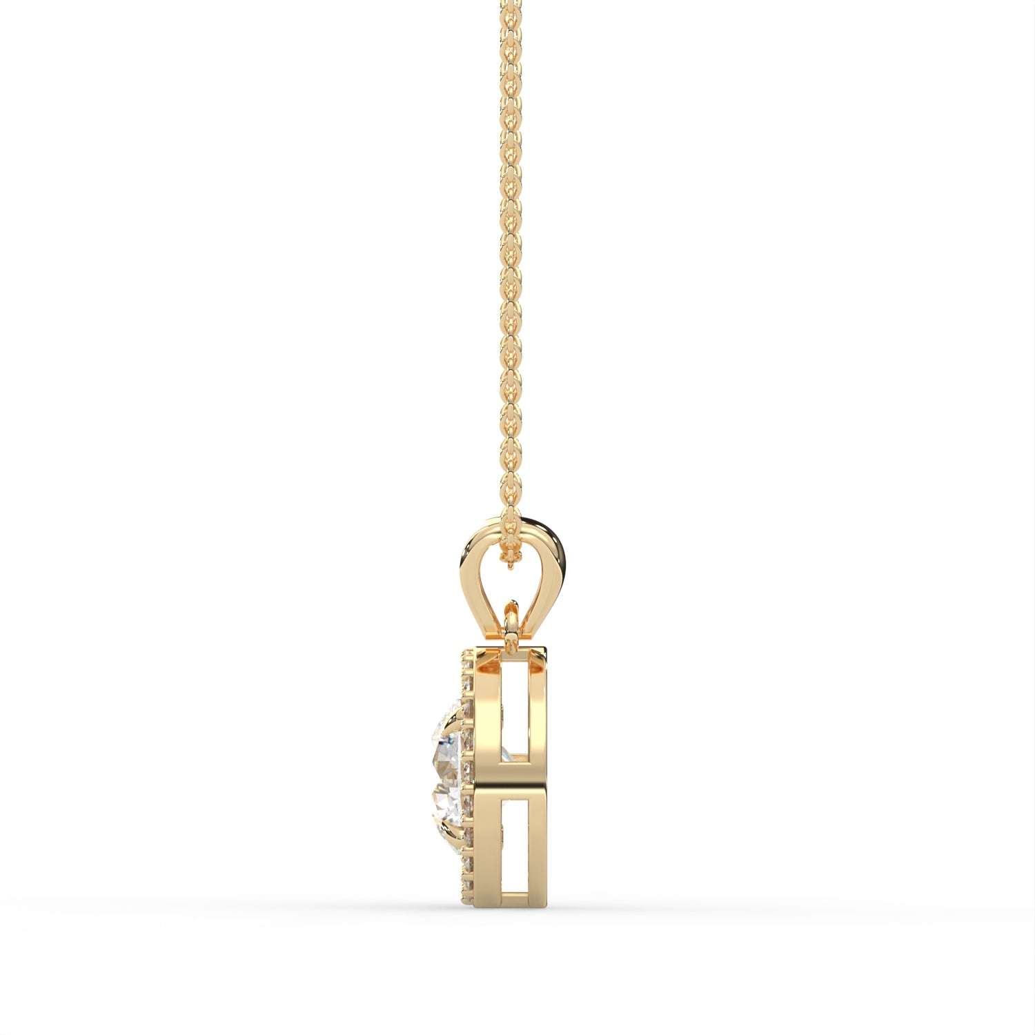Round Halo Pendant