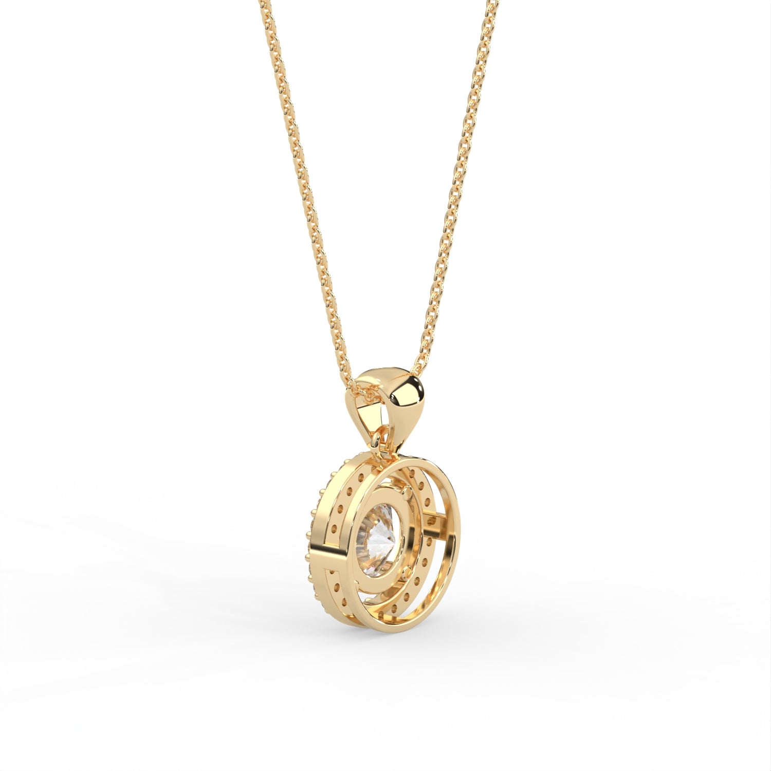 Round Halo Pendant