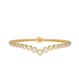 Graduated V Tennis Bracelet