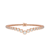 Graduated V Tennis Bracelet