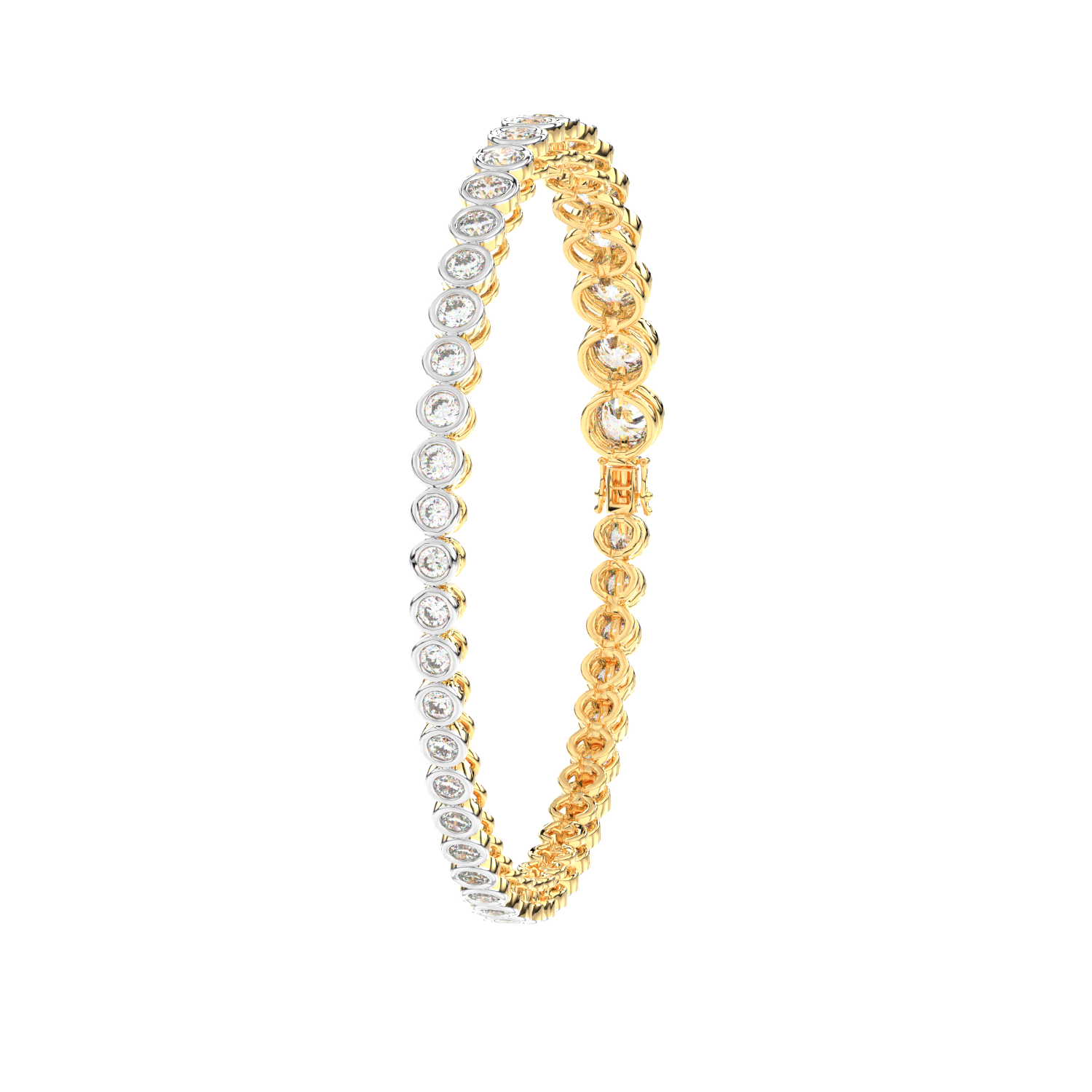 Bezel Eternity Tennis Bracelet