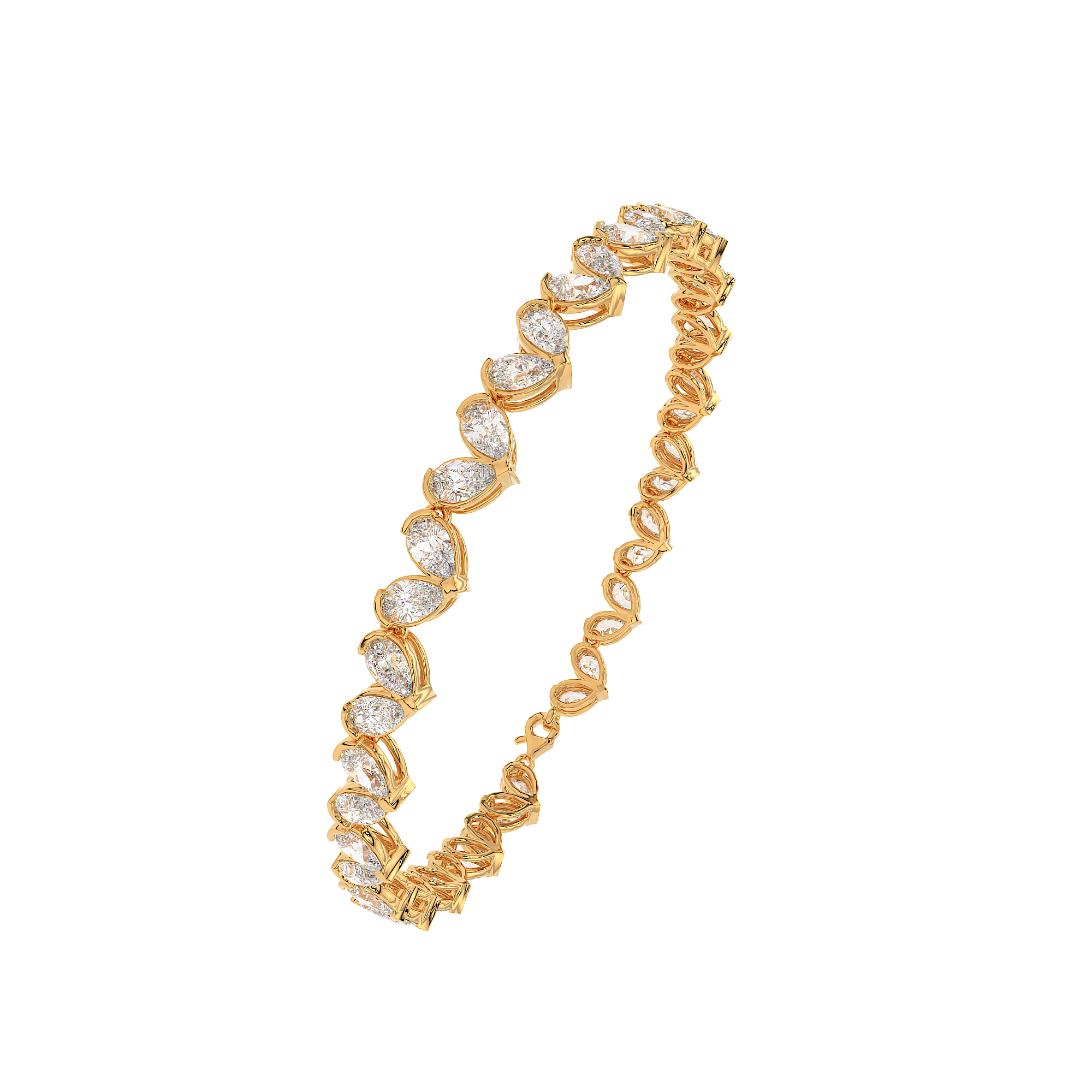 Pear Heart Tennis Bracelet