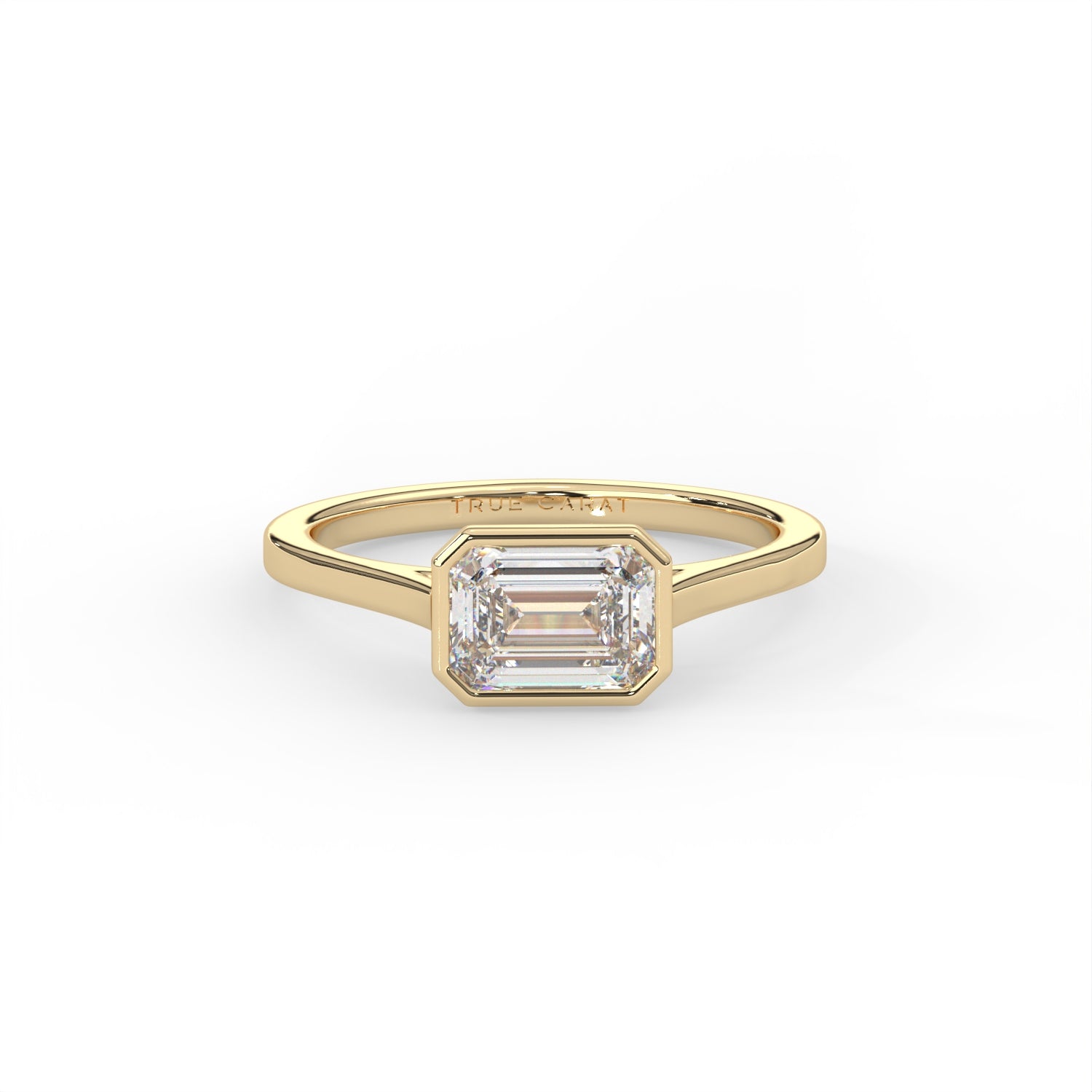 Emerald Cut Bezel Ring