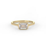 Emerald Cut Bezel Ring