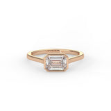 Emerald Cut Bezel Ring