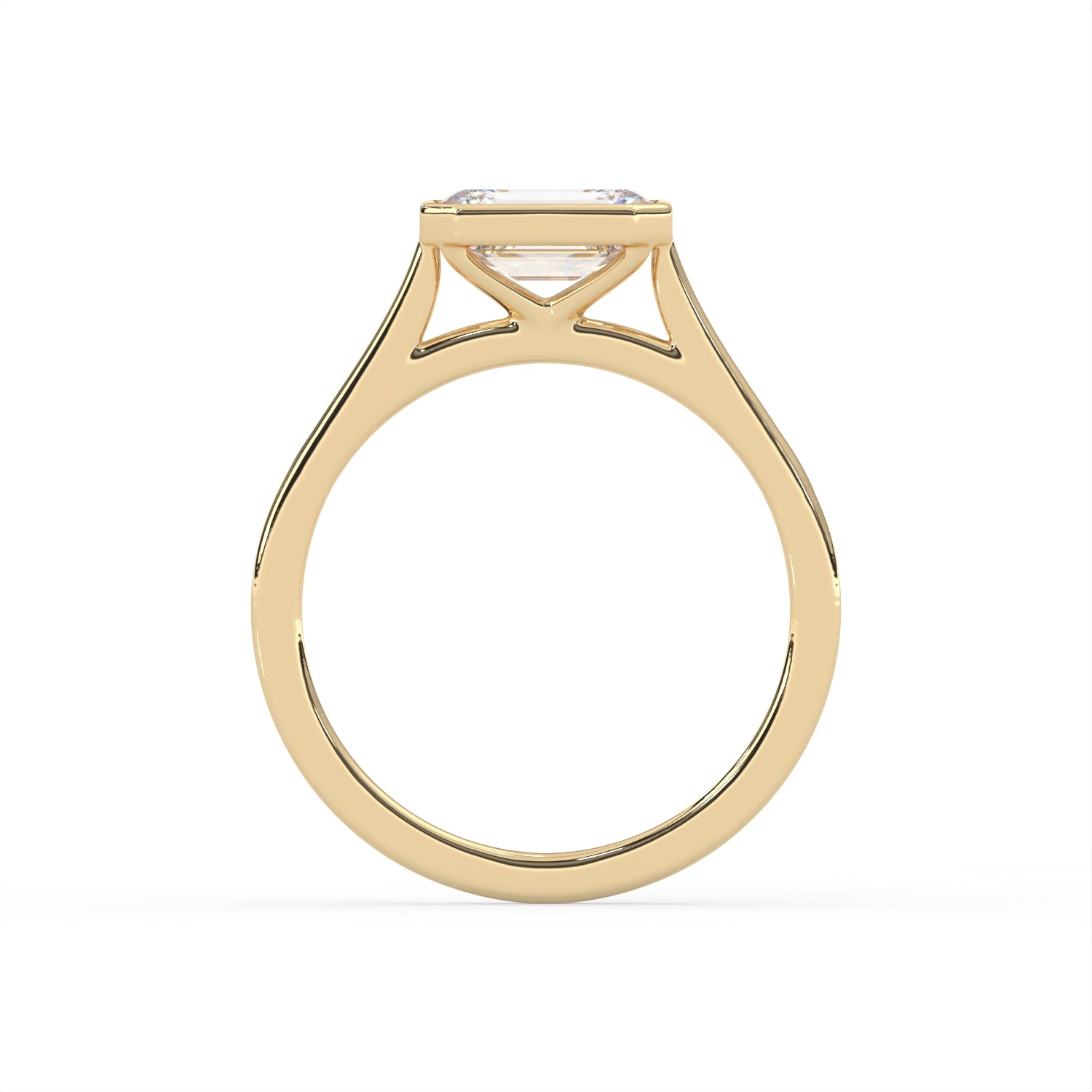 Emerald Cut Bezel Ring
