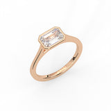 Emerald Cut Bezel Ring