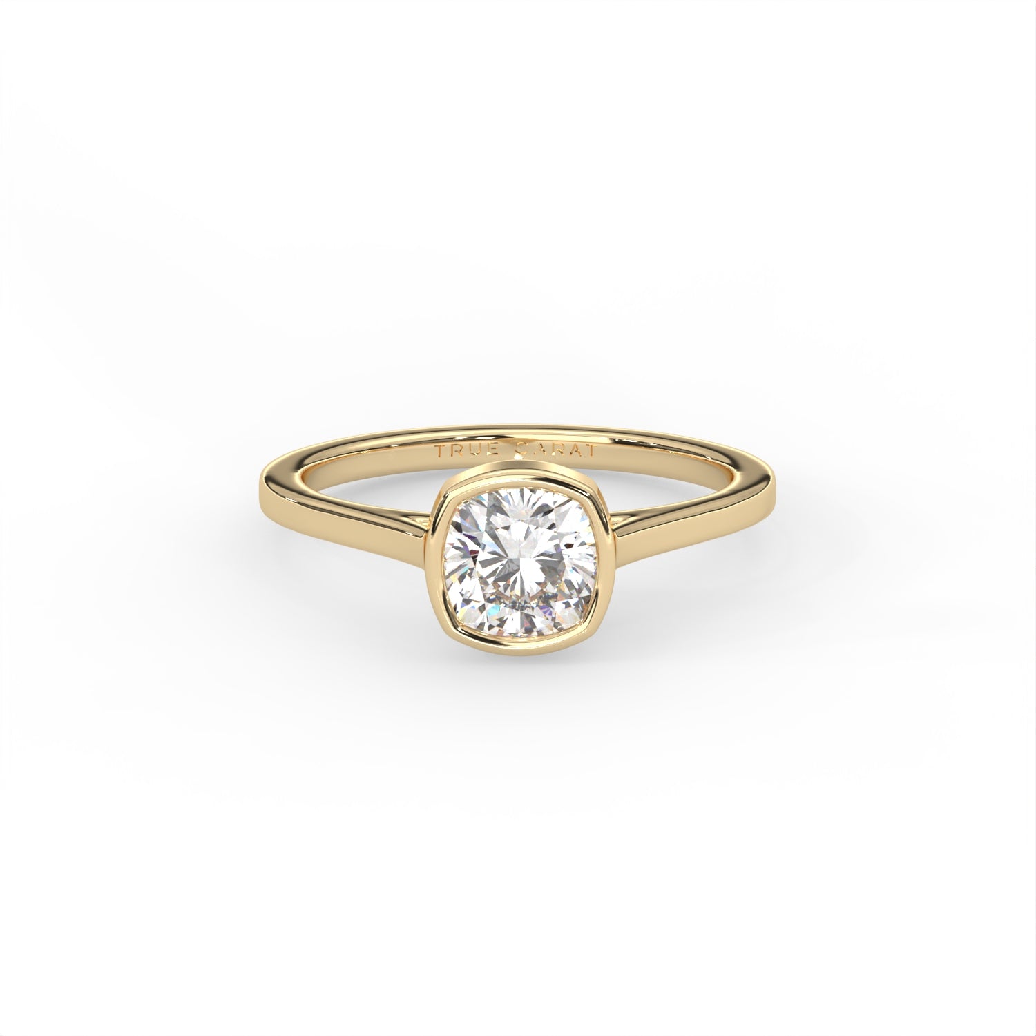 Square Cushion Bezel Ring