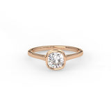 Square Cushion Bezel Ring