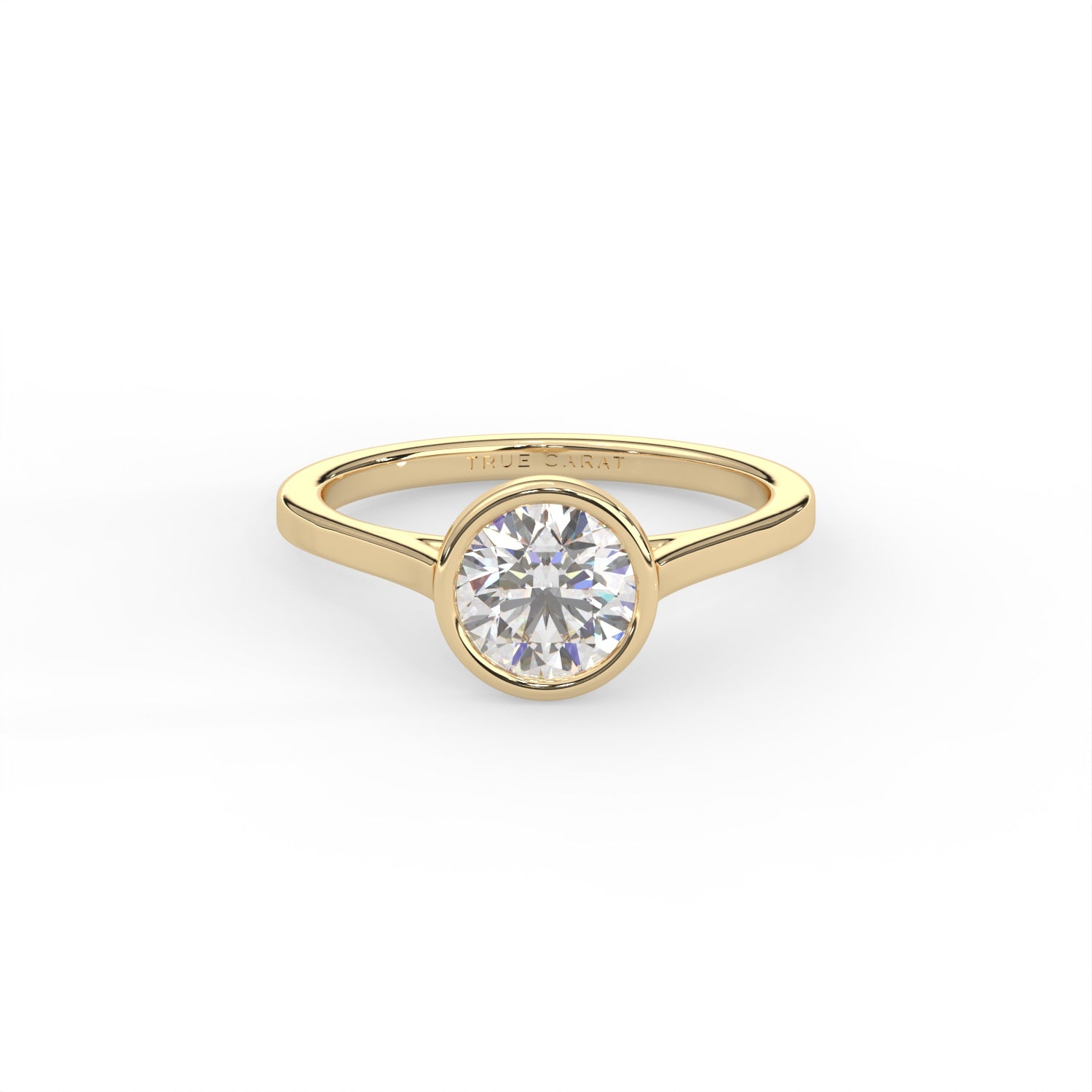 Round Diamond Bezel Ring