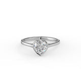 Heart Cut Diamond Bezel Solitaire Ring
