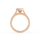 Heart Cut Diamond Bezel Solitaire Ring