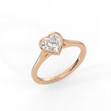 Heart Cut Diamond Bezel Solitaire Ring