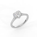 Heart Cut Diamond Bezel Solitaire Ring