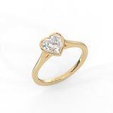 Heart Cut Diamond Bezel Solitaire Ring