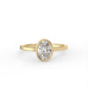 Oval Cut Diamond Bezel Solitaire Ring