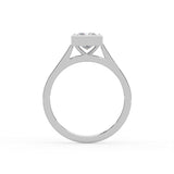 Princess Cut Diamond Bezel Solitaire Ring
