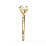 Square Cushion Solitaire Ring