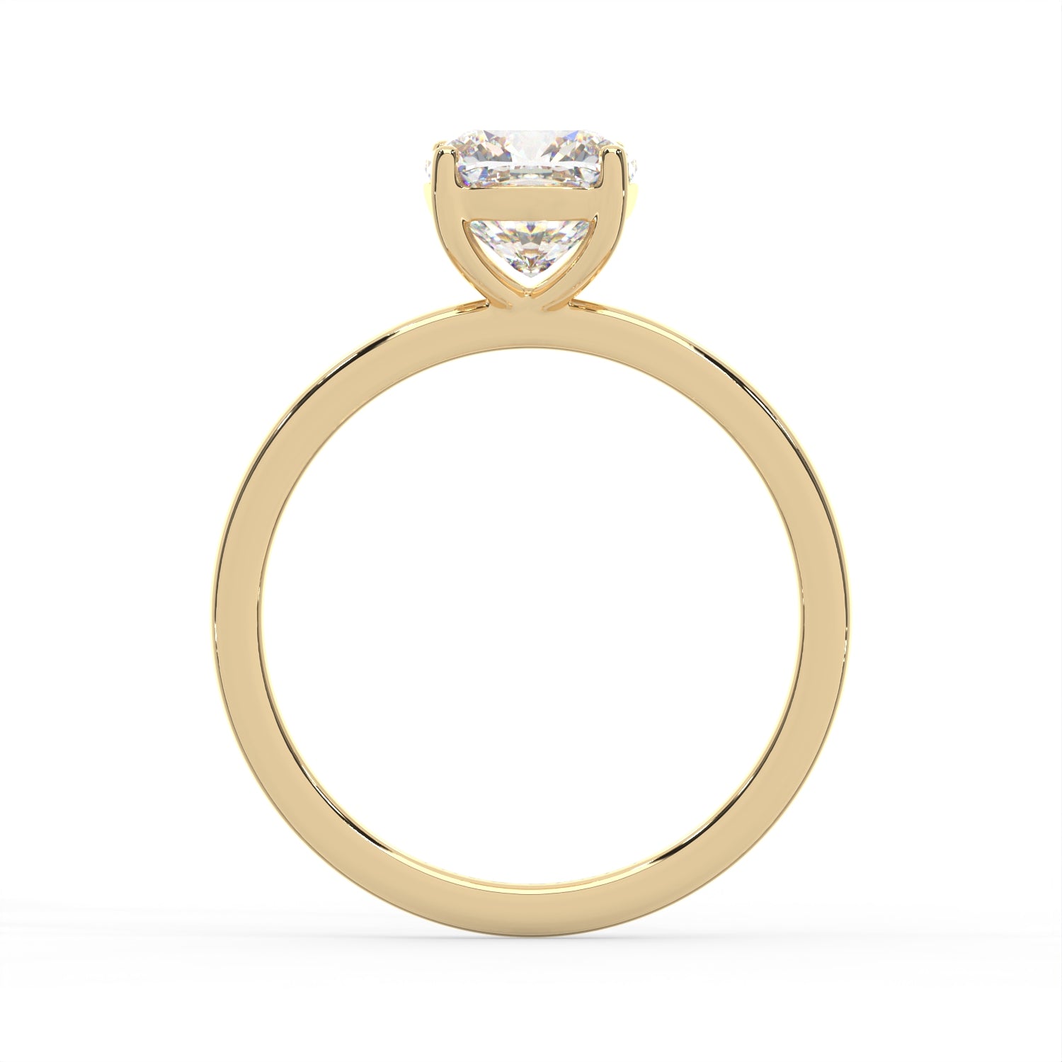 Square Cushion Solitaire Ring