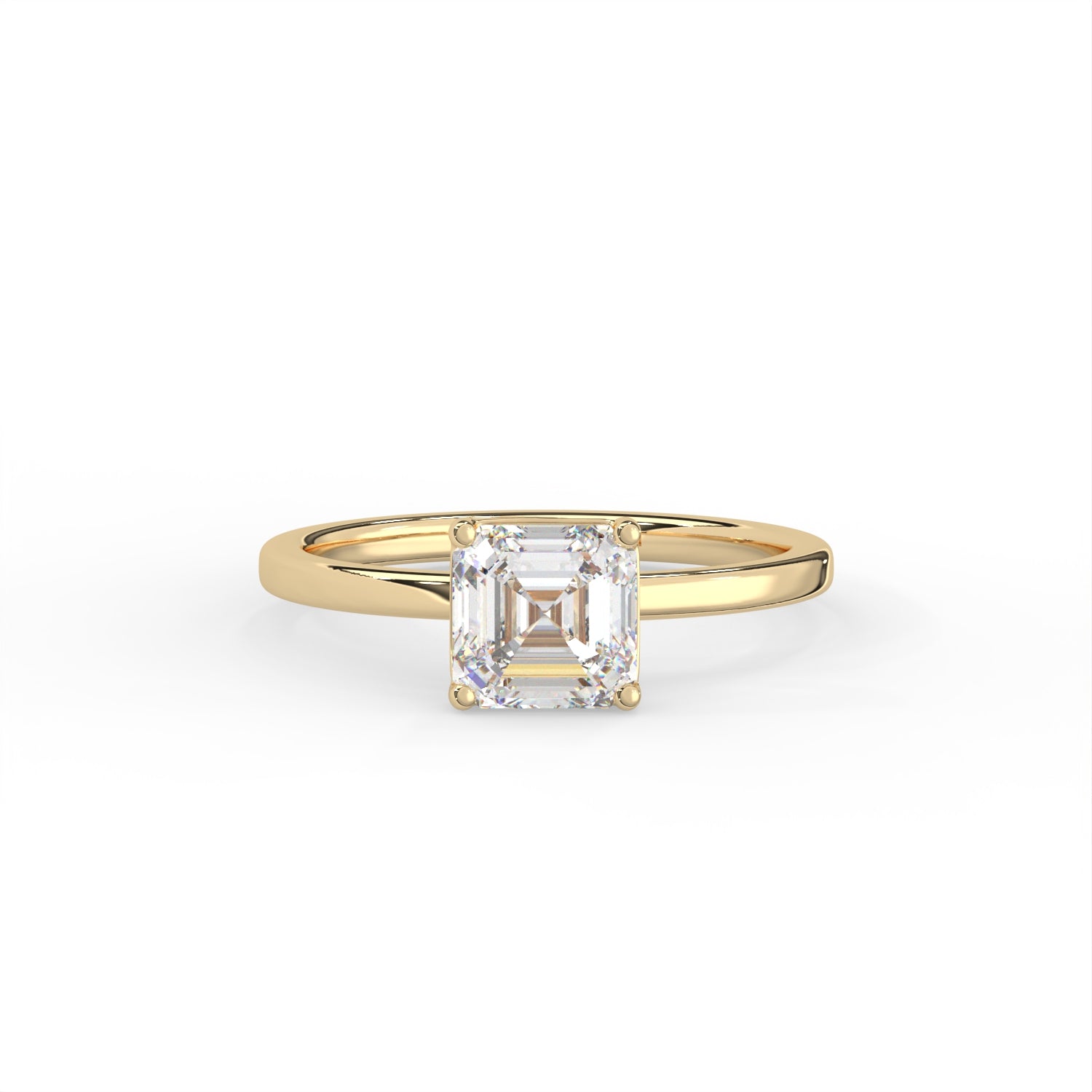 Asscher Cut Solitaire Ring