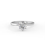 Heart Cut Solitaire Ring