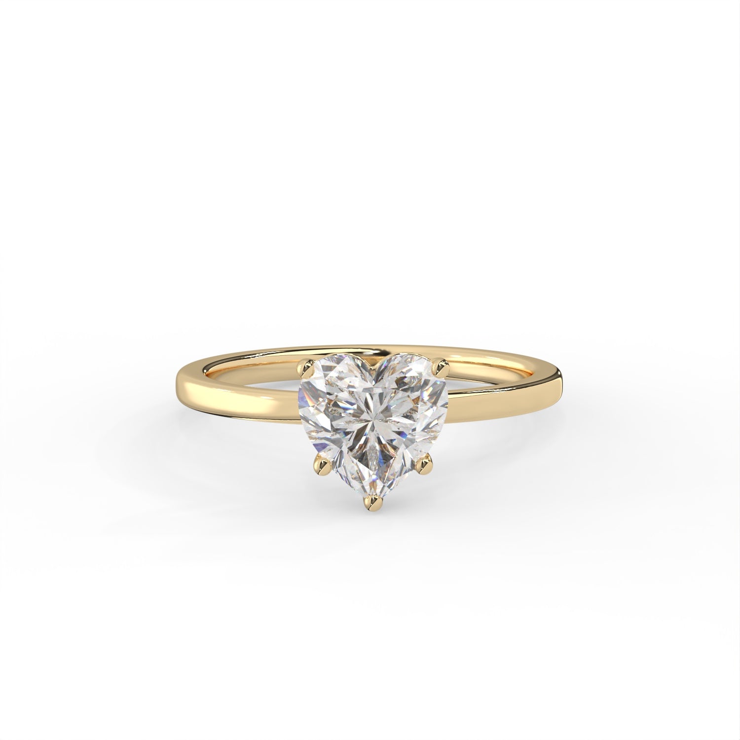 Heart Cut Solitaire Ring