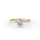 Heart Cut Solitaire Ring