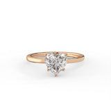 Heart Cut Solitaire Ring
