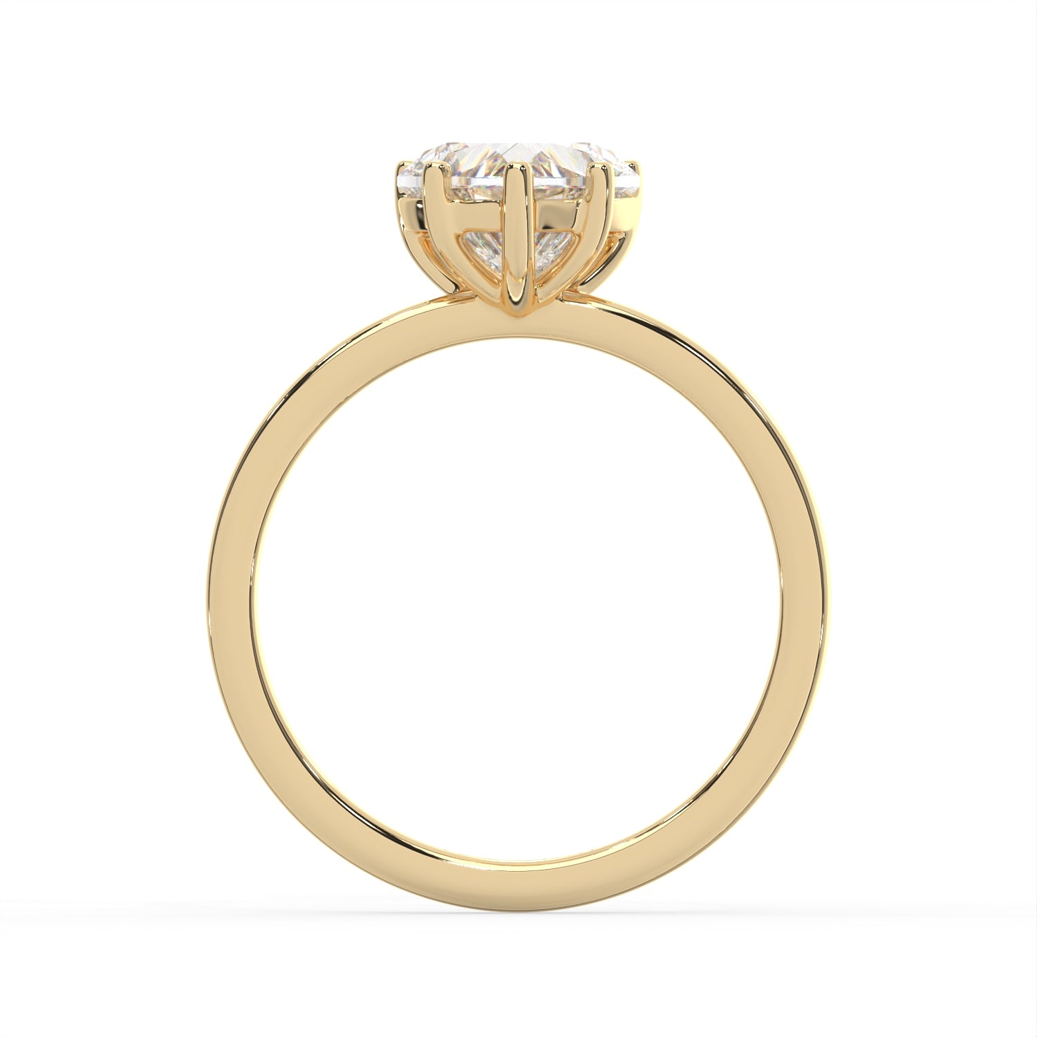 Heart Cut Solitaire Ring