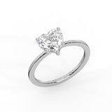 Heart Cut Solitaire Ring