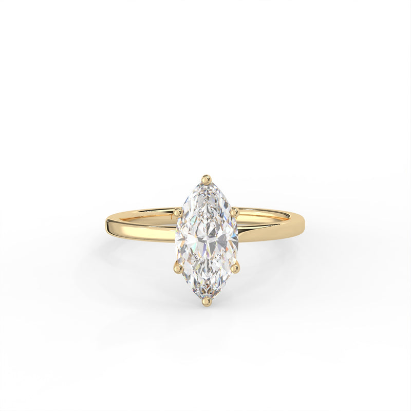 1.08 Carat Marquise Cut Moissanite Solitaire Ring