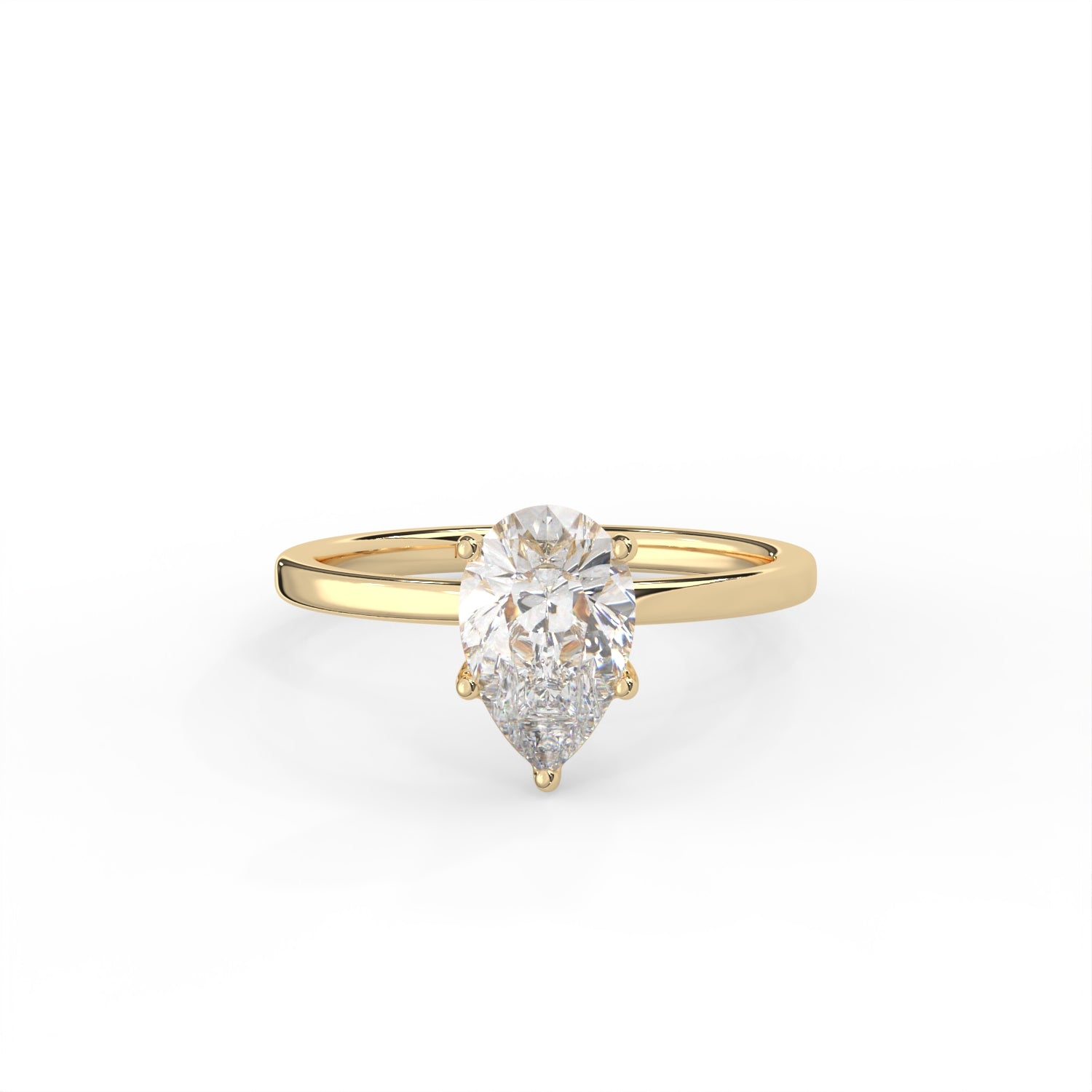 Pear Cut Solitaire Ring
