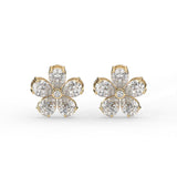 Pear Floral Stud Earrings