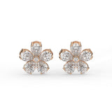 Pear Floral Stud Earrings
